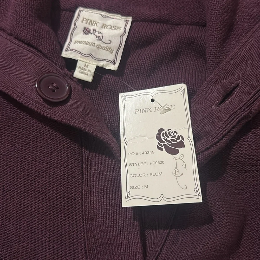 NWT Pink Rose Cardigan/Jacket Size M - Picture 13 of 16